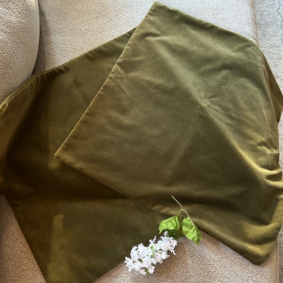 Pottery Barn Accents Lot Of 2 Pottery Barn Velvet Pillow Cover Sage
